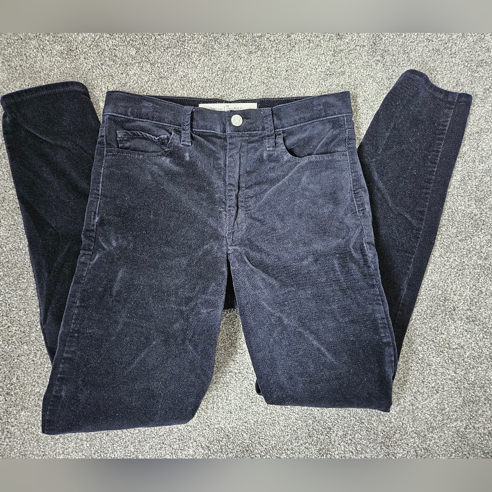 Faux velvet Gap true skinny super high rise pants Size 28